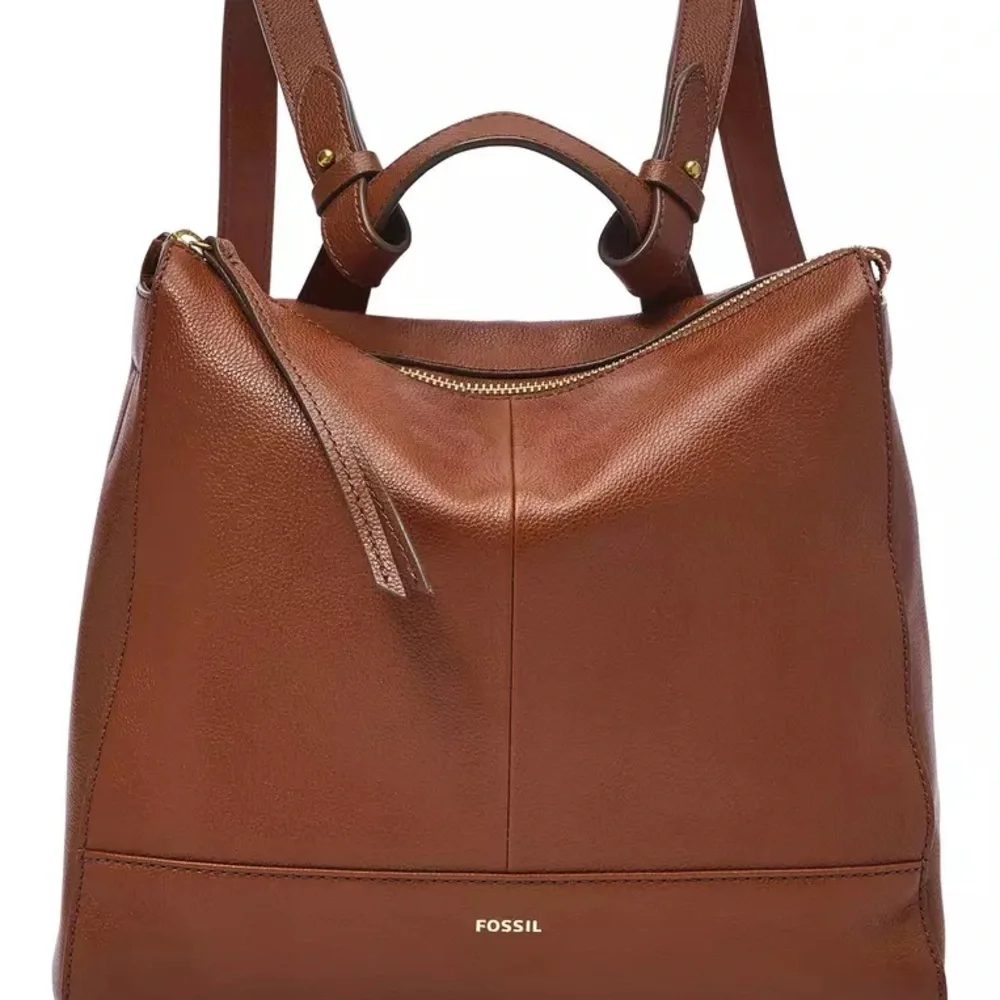 Fossil brown cognac small Elina convertible backpack - Picture 6 of 6